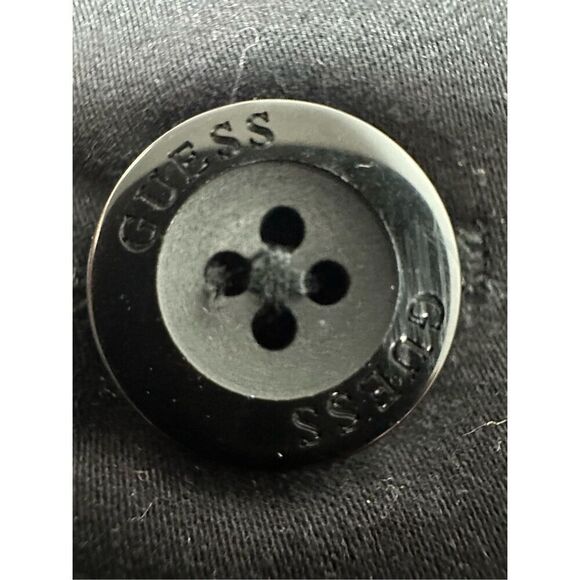 Guess Military Coat Jacket Men’s Button Up Field Black Size S Lined - Picture 14 of 15